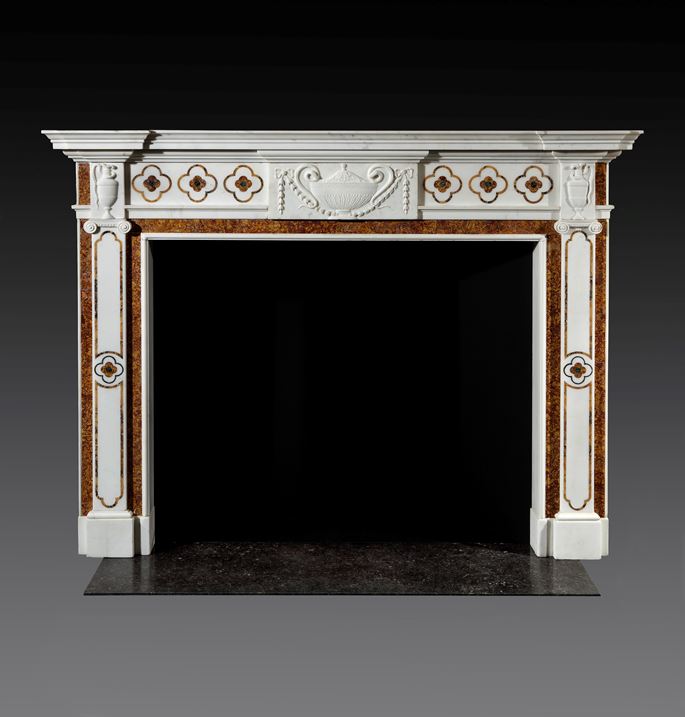 AN IRISH GEORGE III MARBLE CHIMNEYPIECE ATTRIBUTED TO GEORGE AND HILL DARLEY  | MasterArt